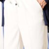 Belted Tapered Pants with String Detail Ecru - Image 4
