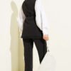 Ruffled Lace Vest Two-Piece Set Black - Imagen 3