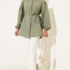 Shirt with Shoulder Cape and Belt Hazel - Imagen 2