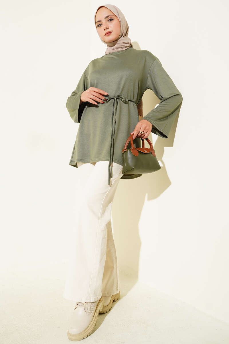 Spanish Sleeve Lace-Up Tunic Hazel - الصورة 2