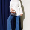 Spanish Sleeve Lace-Up Tunic Ecru - Imagen 2