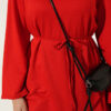 Spanish Sleeve Lace-Up Tunic Red - Afbeelding 4