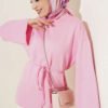 Spanish Sleeve Lace-Up Tunic Pink
