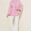 Spanish Sleeve Lace-Up Tunic Pink - Imagen 2