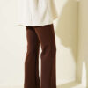 Spanish Flared Waistband Trousers Brown - immagine 3