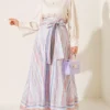 Striped Belted Skirt Blue - immagine 2
