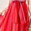 Striped Belted Skirt Orange - Imagen 4