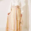 Striped Belted Skirt Yellow - immagine 2
