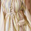 Striped Loose Tunic with Belt Yellow – Bild 4