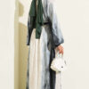 Jacquard Patterned Raglan Sleeve Dress Emerald - Imagen 3
