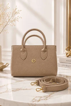 Alternative view of Short Handle Zippered Women's Handbag White