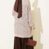 Textured Patterned Sweater Cardigan Mink – Bild 3