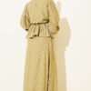 Embroidered Pattern Tie Waist Skirt Set Hazel - Afbeelding 3
