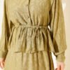 Embroidered Pattern Tie Waist Skirt Set Hazel - Afbeelding 4