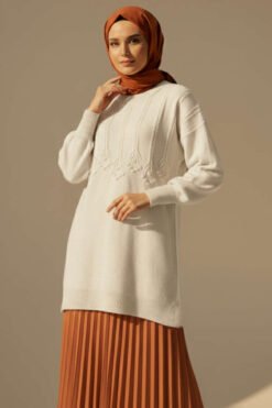 Alternative view of Textured Soft Knit Tunic Stone