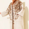 Textured Knit Long Cardigan Latte – Bild 2