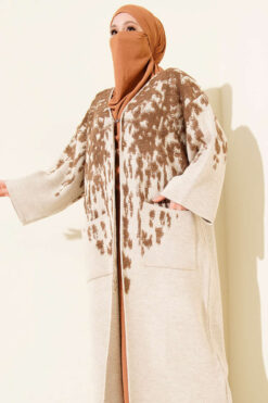Alternative view of Textured Knit Long Cardigan Latte