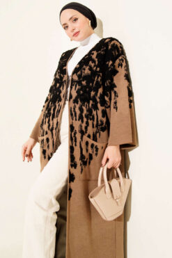 Alternative view of Textured Knit Long Cardigan Black