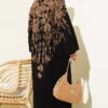 Textured Knit Long Cardigan Mink – Image 3