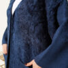 Textured Pocket Long Knit Cardigan Indigo - immagine 4