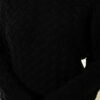 Textured Batwing Sleeve Knit Sweater Black - immagine 4