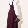 Thick Strap Gabardine Dress Plum - immagine 3
