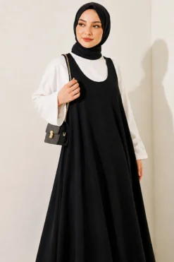 منظر بديل لـ Thick Strap Tencel Dress Black