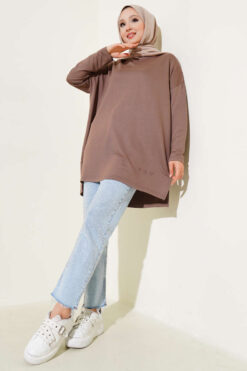 Alternative view of Heart Detail Basic Tunic Mink