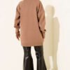 Heart Embroidered Knit Sweater Mink - immagine 3