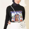 Door Print Basic Tunic Black
