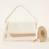 ⁦Magnetic Closure Handbag with Flap Cream⁩ - الصورة ⁦2⁩