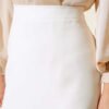 Closed Split Pencil Skirt White - Image 4