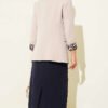 Closed Split Pencil Skirt Navy Blue - Image 3