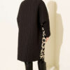 Quilted Textured Knit Cardigan with Pockets Black - Image 3