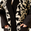 Quilted Textured Knit Cardigan with Pockets Black - Image 4