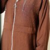 ⁦Hooded Mini Stone-Embellished Two-Piece Set Chestnut⁩ - الصورة ⁦4⁩