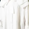 Removable Wide Collar Long Shirt White - immagine 4