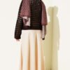 Square Openwork Knit Sweater Brown - Imagen 3