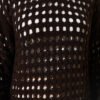 Square Openwork Knit Sweater Brown - Imagen 4