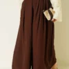Square Belted Wide-Leg Trousers Brown