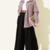 Square Belted Wide-Leg Trousers Black – Image 2