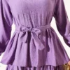 Tiered Dress with Belt Lilac – Bild 4