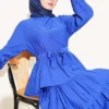 Tiered Dress with Belt