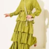 Tiered Dress with Belt
