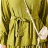 Tiered Dress with Belt - Image 4