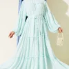 Layered Ruffled Chiffon Dress Mint