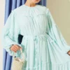 Layered Ruffled Chiffon Dress Mint – Bild 2