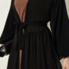 Layered Two-Piece Abaya Set Latte - Imagen 4