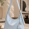 Belt Buckle Strap Handbag Baby Blue