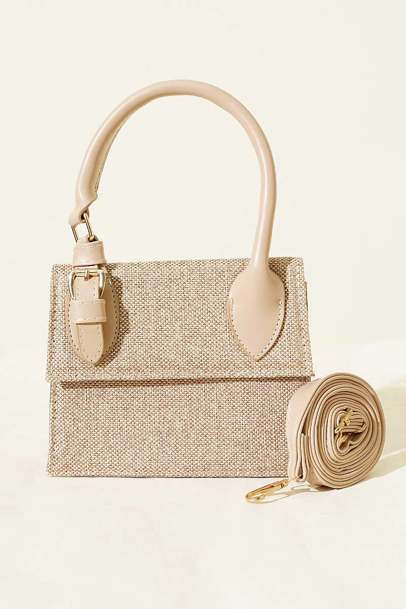 Belt Buckle Woven Bag Beige – Bild 2